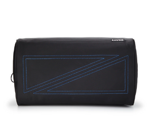 
            
                Load image into Gallery viewer, Kusshi - Satin Fabric Dopp Kit Bag in Black/Cool Blue
            
        