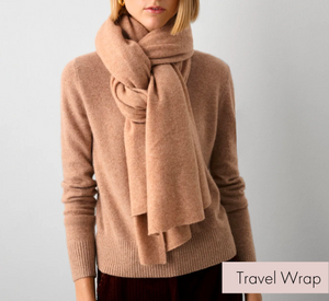 
            
                Load image into Gallery viewer, White + Warren - Cashmere Travel Wrap in Camel Heather
            
        