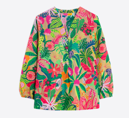 Vilagallo - Ebba Tropical Print Shirt