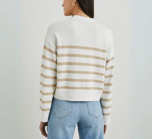 Rails - Geneva Cardigan in Sand Stripe