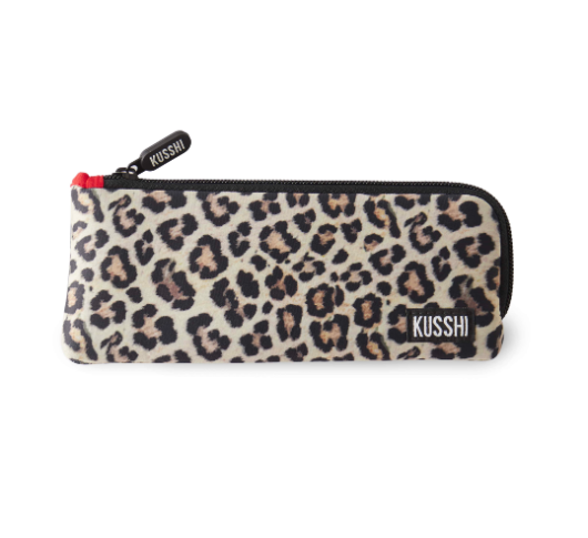 Kusshi - Pencil Case in Leopard/Red