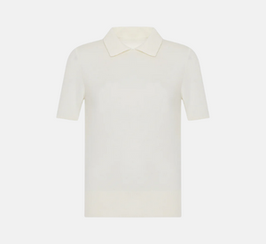 Theo - Nomia Short Sleeve Polo Tee in Ivory