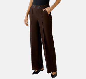 Oui - Straight Leg Trouser in Ganache