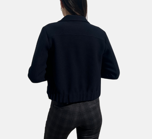Elliott Lauren - Crop Jacket with Elastic Back in Navy