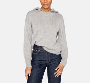 Kinross Cashmere – Double Knit Hoodie in Sterling