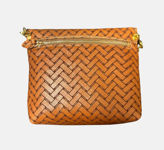 M.ANDONIA - Small Textured Bag with Gold Clasp and Chain