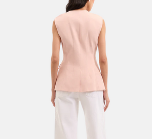 Veronica Beard - Lois Linen Vest in Pink Shell