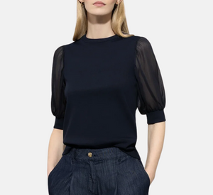 Luisa Cerano - Knit Top in Dark Blue