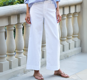 Frank & Eileen - Wide-Leg Linen Pant in White