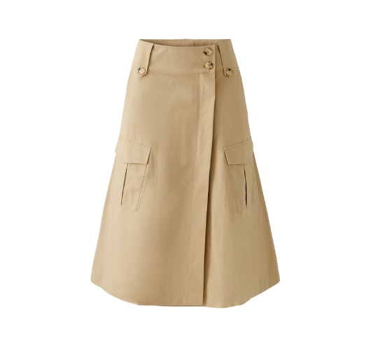 OUI - Cargo Midi Skirt in Desert Tan