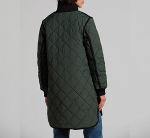 
            
                Load image into Gallery viewer, Adroit Atelier - Libby Quilted Full Zip Coat in Kombu Green
            
        