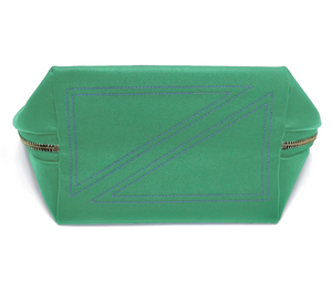 Kusshi - Signature Makeup Bag in Kelly Green/Navy