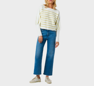 Joe's Jeans - Karina Stripe Sweater in White/Lemongrass