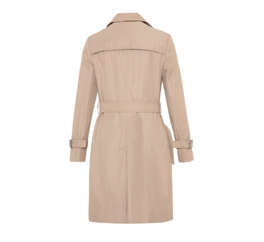 Theo - Chloe Double Breasted Trench Coat in Sustained Grey