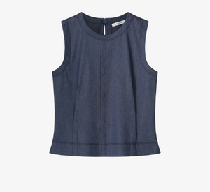 Summum - Sleeveless Linen Blend Top