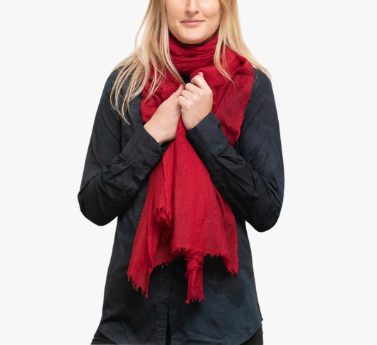 Cashmere Whisper Scarf in Red