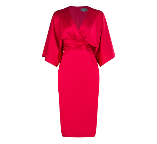 theia kimono-sleeve satin dress Waverly Kimono Sleeve Gown
