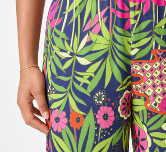 Trina Turk - Estella Floral Pattern Cropped Pant in Multicolor