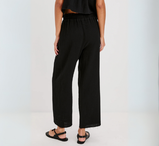 RAILS - Leon Gauze Crop Pant in Black