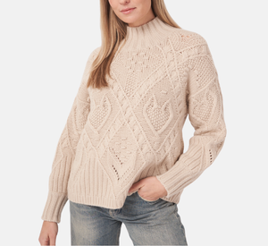 Repeat - Cable Sweater in Natural