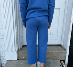 Frank & Eileen - Cropped Sweatpants with Drawstring in Bluebird