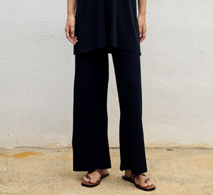 SITA MURT - Knit Wide Leg Trouser in Black