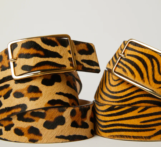
            
                Load image into Gallery viewer, B-Low The Belt - Milla Calf-Hair Leather Belt in Leopard Gold
            
        