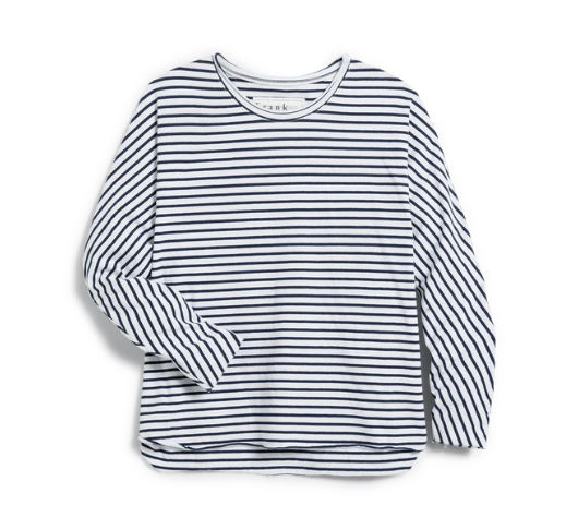 Frank & Eileen - Anna Heritage Jersey Long-Sleeve Capelet in Navy French Stripe