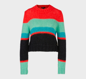 Marc Cain - Graphic Booster Color-Blocking Sweater "Knit in Germany"
