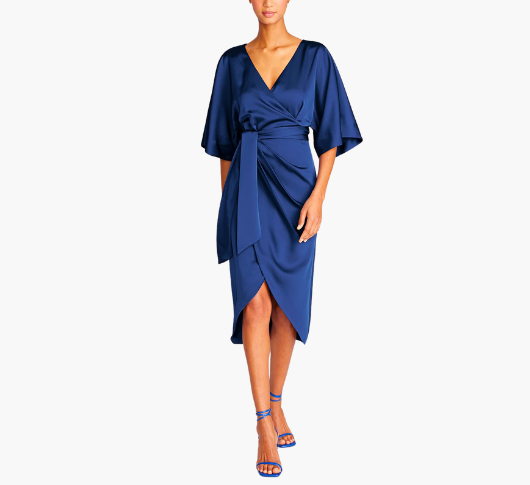
            
                Load image into Gallery viewer, Theia - Alicia V-Neck Cocktail Dress in Deep Sapphire
            
        