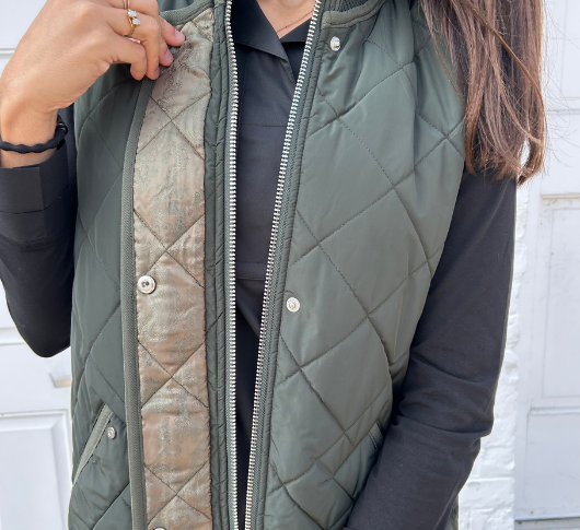 Adroit Atelier - Destiny Quilted Vest in Cilantro