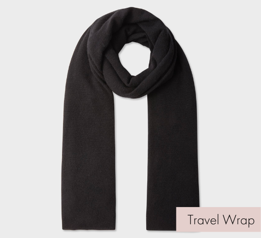 
            
                Load image into Gallery viewer, White + Warren - Cashmere Travel Wrap in Black
            
        