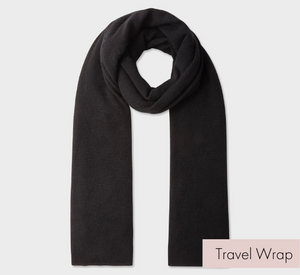 White + Warren - Cashmere Travel Wrap in Black