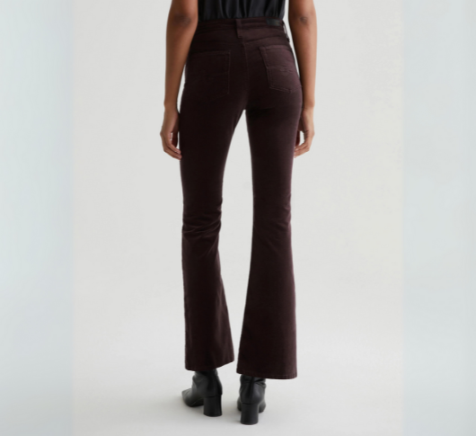 AG Jeans - Farrah Velvet Bootcut Pants in Amaretto