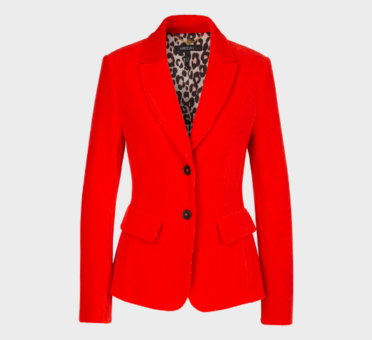 Marc Cain - Corduroy Blazer in Bright Fire Red