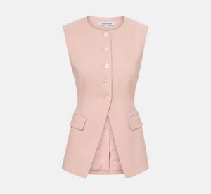 Veronica Beard - Lois Linen Vest in Pink Shell