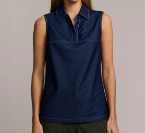 Hinson Wu - Knit Denim Sleeveless Top in Dark Wash