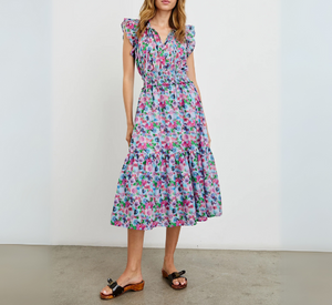 RAILS - Garden Dress with Shirred Waist in Spring Meadow