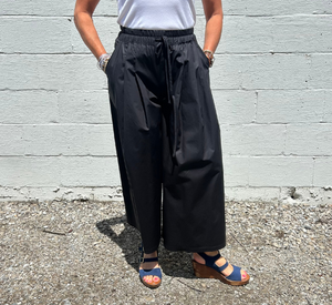 Psophia - Palazzo Pants with Drawstring Waist