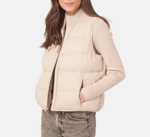 Repeat - Reversible Cable Knit Vest in Natural