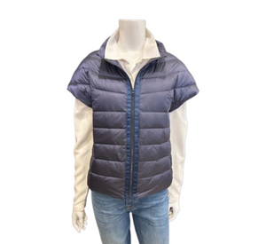CORTLAND PARK - Palm Beach Puffer Vest in Shiny Navy