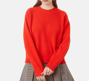 SUNCOO – Wool Crewneck Sweater in Rouge