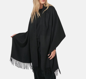 Repeat - Fringe Wrap in Black