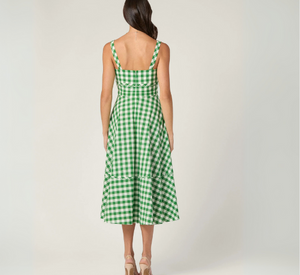 Shoshanna - Kaydence Dress in Green and Ivory