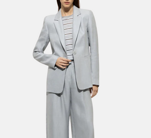 Luisa Cerano - Boyfriend Lined Blazer in Silver Grey
