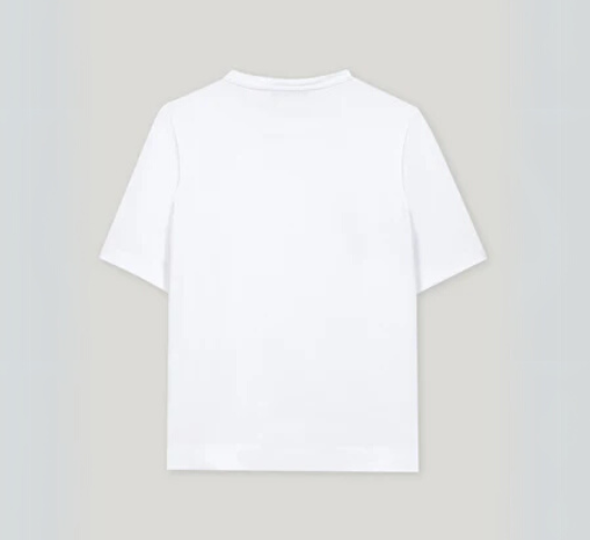 Luisa Cerano - Basic Short Sleeve T-Shirt in Bleached White