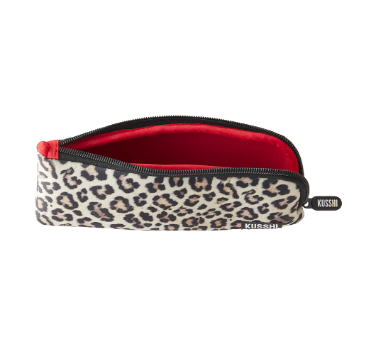 Kusshi - Pencil Case in Leopard/Red