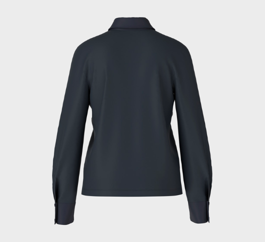
            
                Load image into Gallery viewer, Marc Cain - Graphic Booster Long-Sleeved Polo Shirt in Midnight Blue
            
        