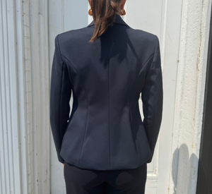 IRIS SETLAKWE - Double Breasted Blazer with Gold Buttons in Navy