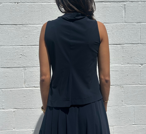 Porto - Asymmetrical Sleeveless Top in Shadow